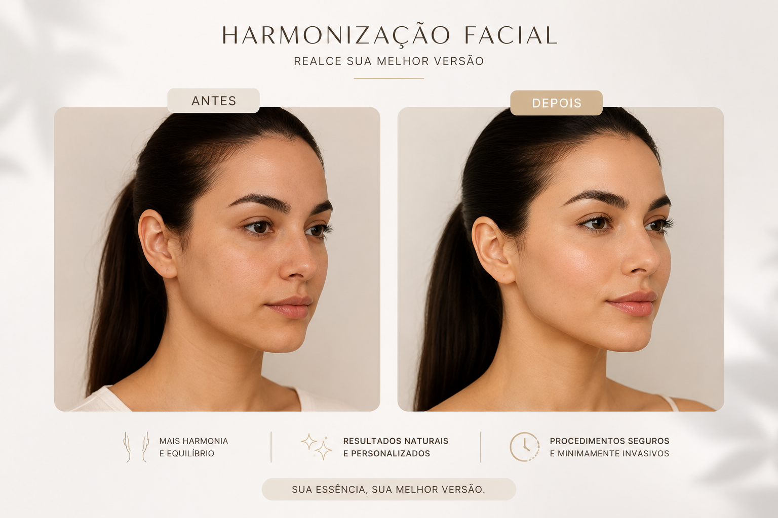 Harmonização Facial — antes e depois